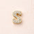 1 Pc/Package 13x10.5x4.5mm 13x11x4.5mm 13x9x4.5mm 10x1.8mm Copper Zircon 18K Gold Plated Letter Polished Beads