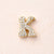 1 Pc/Package 13x10.5x4.5mm 13x11x4.5mm 13x9x4.5mm 10x1.8mm Copper Zircon 18K Gold Plated Letter Polished Beads