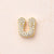 1 Pc/Package 13x10.5x4.5mm 13x11x4.5mm 13x9x4.5mm 10x1.8mm Copper Zircon 18K Gold Plated Letter Polished Beads