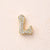 1 Pc/Package 13x10.5x4.5mm 13x11x4.5mm 13x9x4.5mm 10x1.8mm Copper Zircon 18K Gold Plated Letter Polished Beads