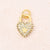 1 Pc/Package 14.5x12mm 18x11mm 18x9mm Hole 3~3.9mm Copper Zircon 18K Gold Plated Heart Shape Key Lock Polished Pendant