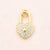 1 Pc/Package 14.5x12mm 18x11mm 18x9mm Hole 3~3.9mm Copper Zircon 18K Gold Plated Heart Shape Key Lock Polished Pendant