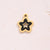 1 Pc/Package 15x12.5mm Hole 1~1.9mm 304 Stainless Steel Shell 18K Gold Plated Star Simple Solid Color Polished Pendant