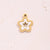 1 Pc/Package 15x12.5mm Hole 1~1.9mm 304 Stainless Steel Shell 18K Gold Plated Star Simple Solid Color Polished Pendant