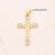 1 Pc/Package 15x12mm 24x14.5mm 25.5x16mm 5x1.5mm 5x3mm Copper Zircon 18K Gold Plated Cross Polished Pendant