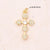 1 Pc/Package 15x12mm 24x14.5mm 25.5x16mm 5x1.5mm 5x3mm Copper Zircon 18K Gold Plated Cross Polished Pendant