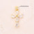 1 Pc/Package 15x12mm 24x14.5mm 25.5x16mm 5x1.5mm 5x3mm Copper Zircon 18K Gold Plated Cross Polished Pendant