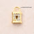 1 Pc/Package 15x8mm 17.5x10.5mm 19x11mm 4.5X4.5mm 5x3mm 7x5mm Copper Zircon 18K Gold Plated Letter Heart Shape Lock Polished Pendant