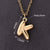 1 Pc/Package 18x12mm 18x11mm 18x13mm Hole 3~3.9mm Copper Gold Plated Letter Polished Pendant Chain