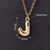 1 Pc/Package 18x12mm 18x11mm 18x13mm Hole 3~3.9mm Copper Gold Plated Letter Polished Pendant Chain