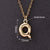 1 Pc/Package 18x12mm 18x11mm 18x13mm Hole 3~3.9mm Copper Gold Plated Letter Polished Pendant Chain