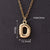 1 Pc/Package 18x12mm 18x11mm 18x13mm Hole 3~3.9mm Copper Gold Plated Letter Polished Pendant Chain