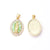 1 Pc/Package 22x15.5mm 23x16.5mm 5x3.5mm Copper Shell Zircon Gold Plated Portrait Oval Polished Pendant