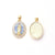 1 Pc/Package 22x15.5mm 23x16.5mm 5x3.5mm Copper Shell Zircon Gold Plated Portrait Oval Polished Pendant