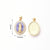 1 Pc/Package 22x15.5mm 23x16.5mm 5x3.5mm Copper Shell Zircon Gold Plated Portrait Oval Polished Pendant