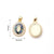 1 Pc/Package 22x15.5mm 23x16.5mm 5x3.5mm Copper Shell Zircon Gold Plated Portrait Oval Polished Pendant