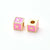 1 Pc/Package 6*6mm Hole 3~3.9mm Copper Gold Plated Letter Square Polished Beads