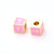 1 Pc/Package 6*6mm Hole 3~3.9mm Copper Gold Plated Letter Square Polished Beads