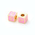 1 Pc/Package 6*6mm Hole 3~3.9mm Copper Gold Plated Letter Square Polished Beads