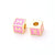 1 Pc/Package 6*6mm Hole 3~3.9mm Copper Gold Plated Letter Square Polished Beads