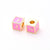 1 Pc/Package 6*6mm Hole 3~3.9mm Copper Gold Plated Letter Square Polished Beads