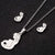 1 Piece 1 Pair Casual Heart Shape Titanium Steel Plating Earrings Necklace