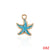 1 Piece 1 Set Alloy Starfish Shell Fish Bone Pendant