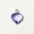 1 Piece 10*13mm Copper Glass Birthstone Heart Shape Pendant