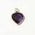 1 Piece 10*13mm Copper Glass Birthstone Heart Shape Pendant