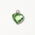 1 Piece 10*13mm Copper Glass Birthstone Heart Shape Pendant