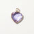 1 Piece 10*13mm Copper Glass Birthstone Heart Shape Pendant