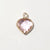 1 Piece 10*13mm Copper Glass Birthstone Heart Shape Pendant