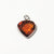 1 Piece 10*13mm Copper Glass Birthstone Heart Shape Pendant