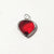 1 Piece 10*13mm Copper Glass Birthstone Heart Shape Pendant