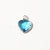 1 Piece 10*13mm Copper Glass Birthstone Heart Shape Pendant