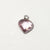 1 Piece 10*13mm Copper Glass Birthstone Heart Shape Pendant