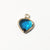 1 Piece 10*13mm Copper Glass Birthstone Heart Shape Pendant