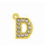 1 Piece 10*14.3mm Hole 2~2.9mm Alloy Rhinestones Letter Polished Pendant