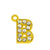 1 Piece 10*14.3mm Hole 2~2.9mm Alloy Rhinestones Letter Polished Pendant