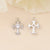 1 Piece 10*14mm Copper Zircon 18K Gold Plated White Gold Plated Cross Polished Pendant