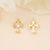 1 Piece 10*14mm Copper Zircon 18K Gold Plated White Gold Plated Cross Polished Pendant