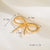 1 Piece 10.4*8.7 11.2*5.3 25.3 * Mm Hole 1~1.9mm Hole 2~2.9mm Copper Zircon 18K Gold Plated Bow Knot Polished Pendant