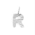 1 Piece 10mm 304 Stainless Steel Letter Polished Pendant