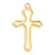 1 Piece 11 * 17mm Hole 1~1.9mm 304 Stainless Steel 18K Gold Plated Cross Polished Pendant