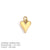 1 Piece 11mm Hollow Ball 17mm Diameter 9mm 304 Stainless Steel Shell 14K Gold Plated Heart Shape Pendant