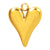 1 Piece 12 * 15mm Hole 2~2.9mm 304 Stainless Steel 18K Gold Plated Heart Shape Polished Pendant