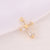 1 Piece 12 * 18mm Copper Zircon 18K Gold Plated Cross Polished Pendant