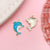 1 Piece 13*13mm Alloy Shell Fish Polished Pendant