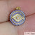 1 Piece 13*13mm Copper Zircon Devil's Eye Pendant