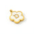 1 Piece 13mm 304 Stainless Steel Shell 18K Gold Plated Letter Flower Pendant